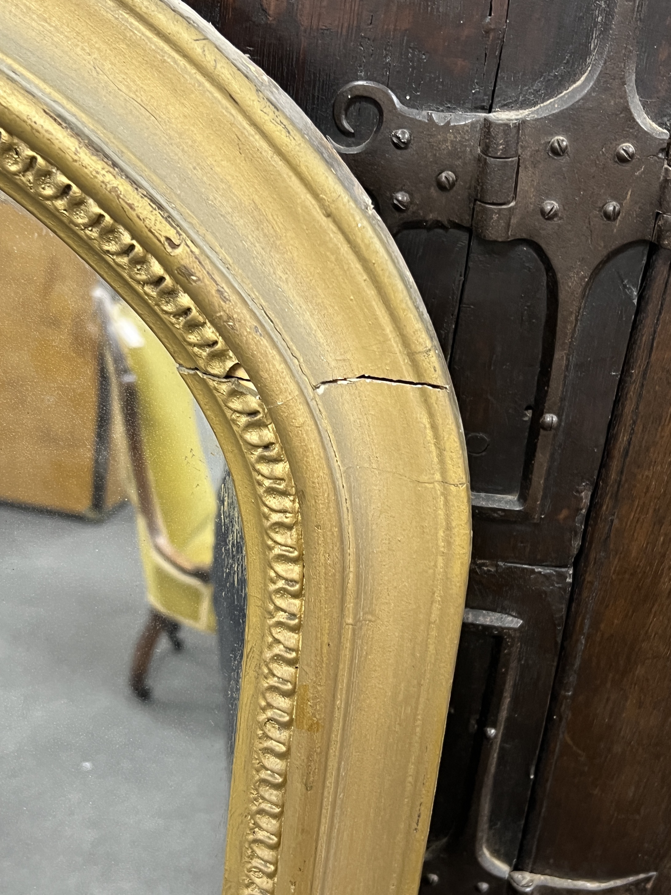 A Victorian giltwood and composition overmantel mirror, width 160cm, height 144cm
